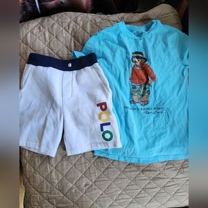 Ralph lauren polo shorts and shirt  for boys